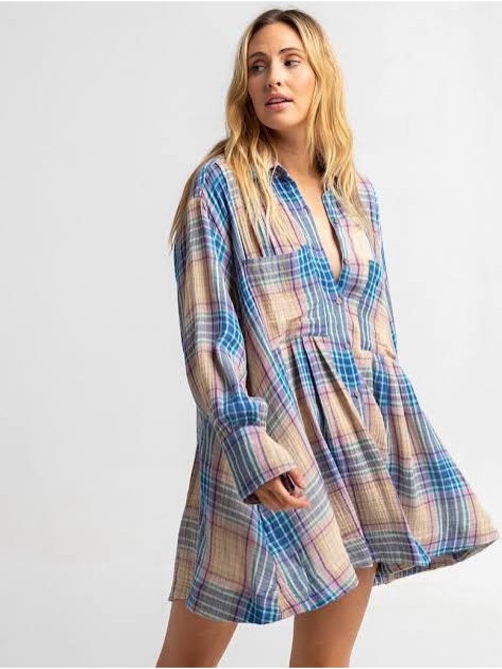 NWT FREE PEOPLE VOYAGE SHIRT DRESS MSRP $108